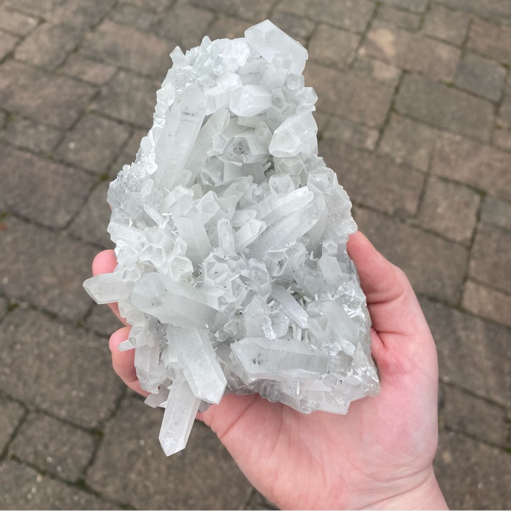 Large Crystal Quartz Cluster Specimen on a Matrix
